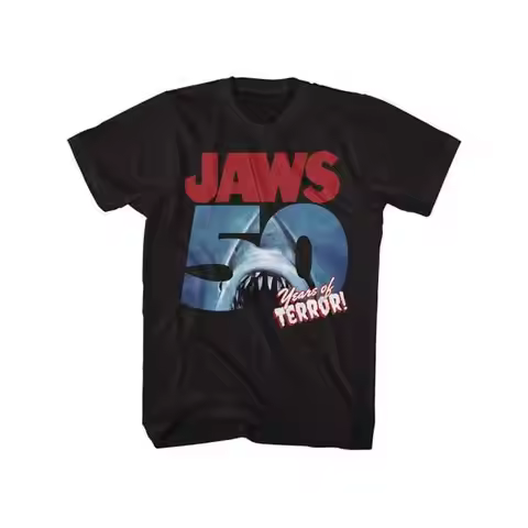 Jaws 50Th Anniversary 1975 Äì2025 T Shirt 50 Years Of Terror Fan S 5XL