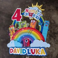 Number Blocks Cake Topper (Layered/3D)