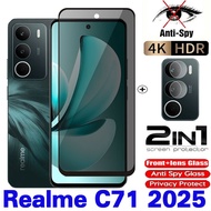 Realme C71 2025 2in 1 bọc hoàn toàn Màn Hình kính cường lực Riêng Cho Rerame C71 C 71 C75 C 75 Realm