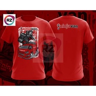 T-Shirt Courier Team Red Color NinjaVan Microfiber Hybrid Print XS-3XL