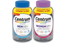 Centrum Silver Women's 50 Plus and Men's 50 Plus, Multivitamin Supplement- 275Ct Bottle (2 Pack)