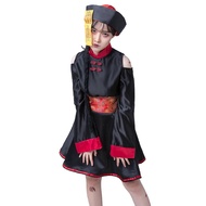Quenny Zombie Vampire Vintage Embroidery Print Halloween cosplay Zombie Costume Dress Sticker
