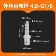 IN STOCK3/16-G1/8Inch4.8-G1/8Plastic hose with external thread connects directly to the water pipe w