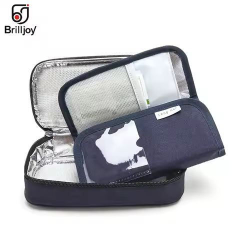 Brilljoy portable Refrigerated Insulin Bag Medical Ice Bag Drug Diabetic Travel Cooler Box Insulatio