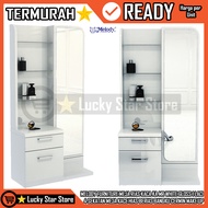 [INSTANT] MELODY FURNITURE GLASS DRESSING CABINET KA MR WHITE GLOSS 1 DRAWER 4 Separator KACE TABLE 