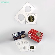 {hangmai} 50PCS Square Cardboard Case Coin Album Collection Clip Flip Coin Holders Stamp Holder Cove