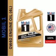 Mobil 1 Ultimate Performance 0W40 SN Advanced Fully Synthetic Engine Oil 0W-40_4L (140521 GOLD)