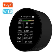 Tuya WiFi Multifunctional Air Quality Detector 7 In 1 PM2.5 TVOC CO2 HCHO Temperature Humidity AQI D