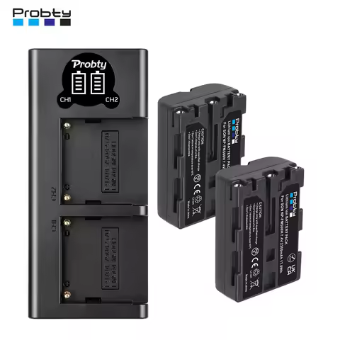 2300mAh NP-FM500H Battery with Charger for Sony NP FM500H, DSLR-A350 DSLR-A700 DSLR A200 A300 A450 A