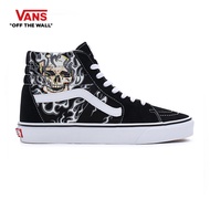 VANS SK8-HI - FLAME SKULL BLACK/TRUE WHITE รองเท้าผ้าใบ VANS ชาย หญิง