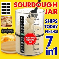 1000ml Sourdough Starter Jar Kit Container Fermentation Jar Storage
