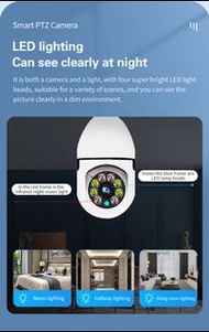 1080P 室內支架監控 IP 網路夜視 360 度閉路電視攝影機 Wifi PTZ 攝影機燈泡  hybckp 1080P Indoor Holder Surveillance IP Network