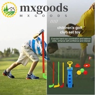 MXGOODS Kids Golf Game Set, Casual Portable Golf Set Toy, Golf Practice Balls Golf Game Mini Clubs E