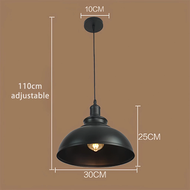 Retro Minimalis Lampu Gantung Industrial Modern Ruang Meja Makan Toko Lampu Hias Gantung Kap Besi Vi