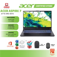 ACER ASPIRE 7 A715-59G-501E LAPTOP ( C5-210H, 16GB RAM, 512GB SSD, RTX3050_6GB,15.6'' FHD 144Hz, BLA