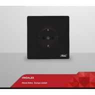 Himel Altivo Schuko Socket - Black HWDALESB