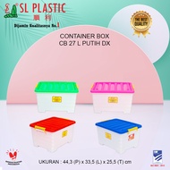 Storage Box CB-27 Liter White & Transparent SL Plastic Container Box