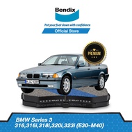 Bendix ผ้าเบรค BMW Series 3 316 / 316i / 318i / 320i / 323i (ปี 1988-91) ดิสเบรคหน้า+ดรัมเบรคหลัง (D