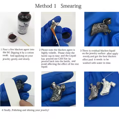 New Silver Oxidizer SolutionSterling Blacken Gel Vintage Black Oxidized Jewelry Making Antique Liqui