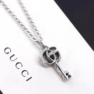 義大利奢侈時裝品牌GUCCI古馳純銀阿拉伯花紋鑰匙造型項鍊
