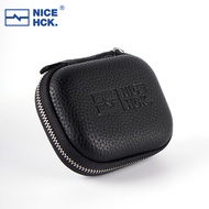 NiceHCK Earphone Storage Box Arc-shaped Portable High Grade PU Zipper Bag Earbud Protection Pouch fo