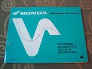 Honda 本田 XR600R 越野 林道 機車 歐規 零件手冊