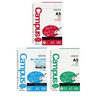 Kokuyo Campus Loose Leaf Paper Refill A5 100 Sheets - 7mm/6mm Dot Rule/Plain NO-807A NO-807BTN NO-80