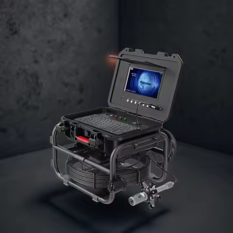 360 Rotating Sewer Pipe Inspection Camera 9″ 32MM Camera IPS+1080P Screen +512HZ Transmitter+Meter C