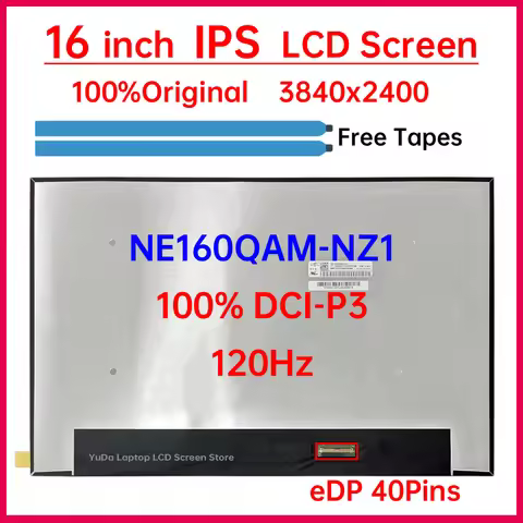 16 Inch 120Hz Laptop LCD Screen NE160QAM NZ1 NE160QAM-NZ1 Display Matrix Panel Replacement 3840x2400