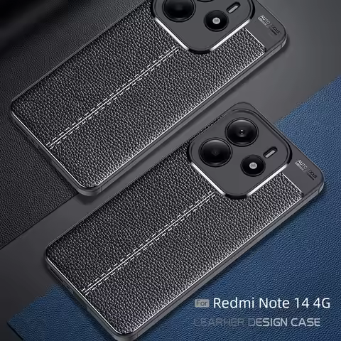 For Redmi Note 14 4G Case Cover Xiaomi Redmi Note 14 4G Capas Shockproof Phone Bumper TPU Soft Leath