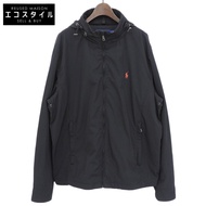 Polo Ralph Lauren 男款連帽拉鍊羽絨服，黑色，L 碼（二手）