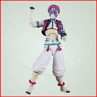 ST1 Demon Slayer: Kimetsu no Yaiba Akaza Anime Merch Interchangeable Face Action Figure Ornament TS1