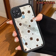 CHENYYKA Casing Hp Untuk OPPO A15 A15s A35 Case HP Casing pola Bintang Kesing Kasing cermin Cesing S