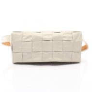 【二手】Bottega BOTTEGA VENETA Stretch Cassette Maxi Intrecciato 腰包，白色皮革