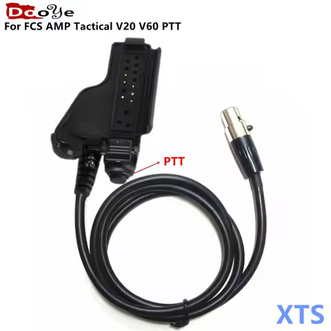 For FCS AMP Tactical Headset V20 V60 PTT Connects Cable Adaptor，Connector Standard KN6 to Motorola R