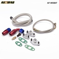 Oil Feed Line Kit Flange For Toyota Supra 1JZGTE 2JZGTE 1JZ/2JZ Single Turbo AF-WXB07