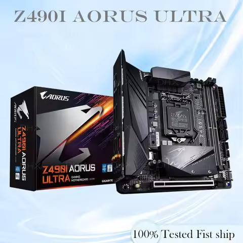 For Gigabyte Z490I AORUS ULTRA Motherboard LGA 1200 DDR4 Mini-ITX Mainboard 64GB 100% Tested Fully W