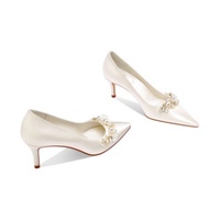 WEDDING SHOES WITH PEARLS WEDDING SHOES UPPER HEELS WITH PEALS