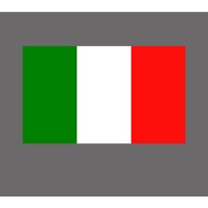 italy flag/ 3 colors / green white red flag / vinyl sticker - waterproof