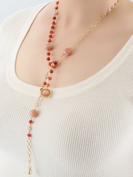 Athena雅典娜女神~晨曦系列紅瑪瑙太陽石項鍊~ 客製化送禮