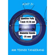 POLI Pully A2 x 7" Iron Spokes A2 x 7 inch Pulley Cast Iron Anc 7 inch A2x7" A2x7 A 2x7" 2x7 inch Pu