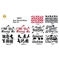 BOBO Balloon Sticker/Opening Sticker/Congratulation/Happy Anniversary (M'sia Ready Stock)(HBST)