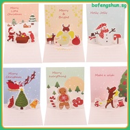 Christmas -up Card 6 Sets Xmas Blessing Cards Gift 3D Prime Greeting Child bofengshun