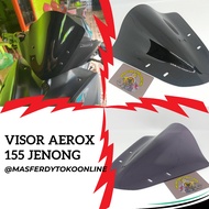 AEROX 155 VISOR BLACK JENONG WINSIL AEROX NEW BLACK AEROX VISOR AEROX 155 VISOR RYBENSMOKE