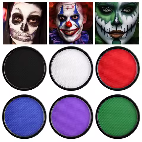 30g 6 color Face Paint Makeup Water Based Makeup Eyeliner Neon Body Art halloween cosplay Festival F