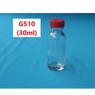 BOTOL 30ML BULAT GLASS BOTTLE G510 (BOTOL KACA) (30ml) （1 SET=50UNIT)
