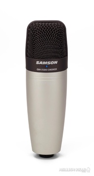 Samson : C01 (ไมโครโฟนประเภท คอนเดนเซอร์ไมค์ มีรูปแบบการรับเสียงแบบ Cardioid ตอบสนองความถี่ 40 Hz to