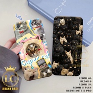 Casing REDMI 6A/6/5A/4A/Note 6/5/5 Pro/5A/5A Prime Motif Cat [AW002] Aesthetic Flower Cute - Kesing 