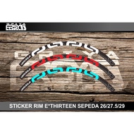 E-Thirtheen Bicycle Rim Sticker Decal MTB Bicycle Rims Sticker 26 inch 27.5 inch - 29 inch Bicycle S
