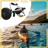 [Perfk] Foldable Kayak Trolley with Solid Rubber Tires, Lashing Straps, Kayak Trailer, Canoe Carrier